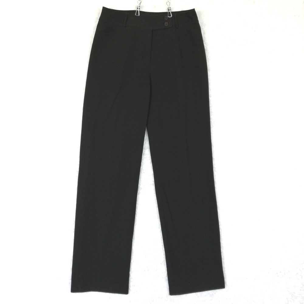 Josephine Chaus Womens Dress Pants Straight Leg Black High Rise Career 4